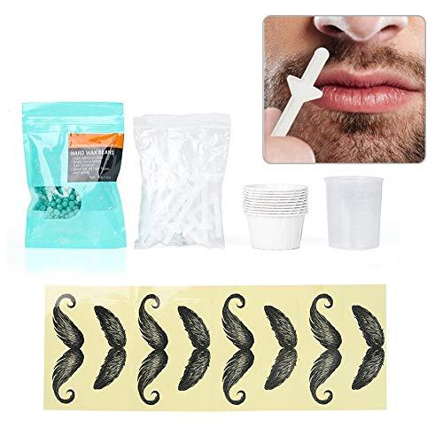 ZAICOLER Nose Hair Wax Kit Men, Nose Wax Kit Men Quick and Secure with Facial Hair Trimmer for Eyebrows and Nasal Use