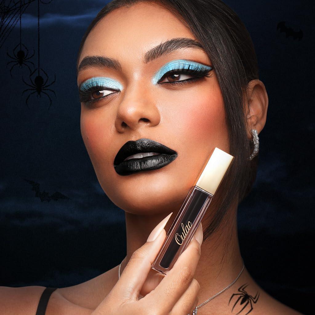Oulac Oulac Black Lipstick for Women Halloween Makeup Matte Lipsticks, Highly Pigmented Color Lip Stain with Creamy Formula, Long Lasting, Waterproof, Vitamin E, Vegan, Cruelty-Free, M23
