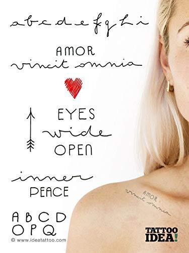 3ntini Tattoo Fonts - Lettering Scripts Tattoo Flash Design Book 64-Pages