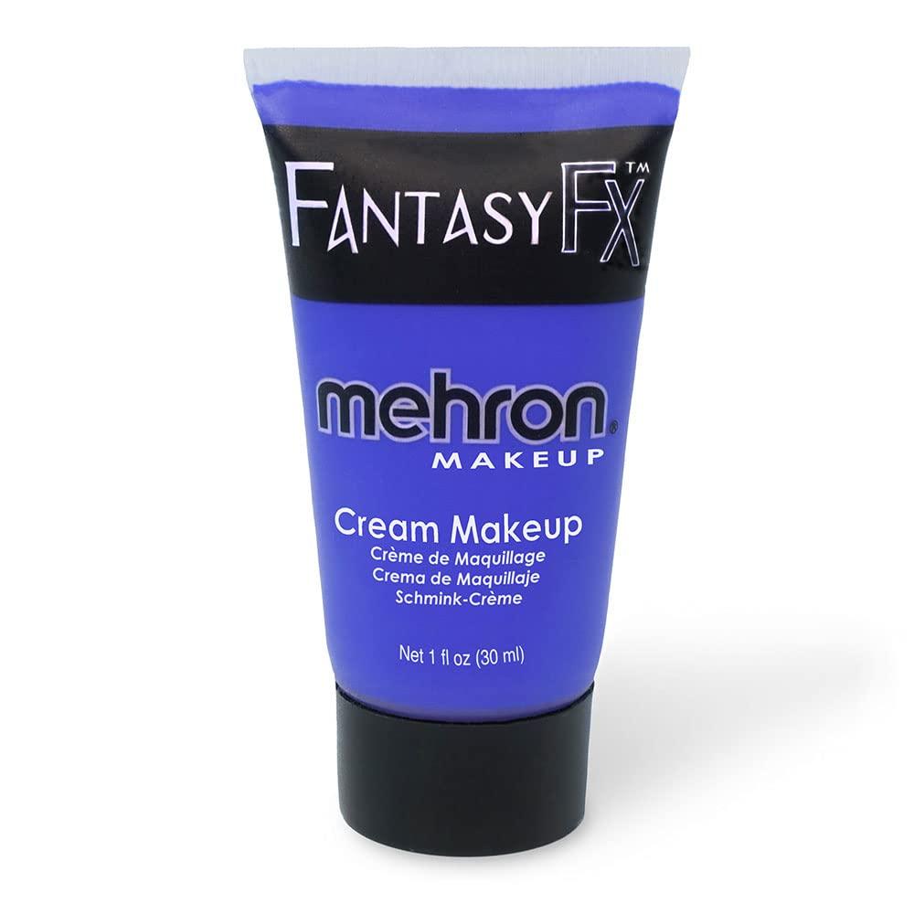 Mehron Mehron Makeup Fantasy FX Cream Makeup | Water Based | Halloween | Blue Face & Body Paint For Adults 1 fl oz (30ml) (Blue)