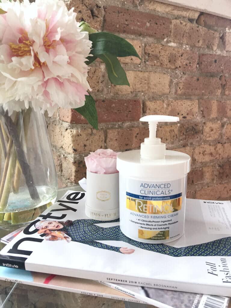 Advanced Clinicals Advanced Clinicals Retinol Body Lotion Moisturizer Face Lotion & Body Cream | Crepey Skin Care Treatment Targets Look Of Crepe Skin, Wrinkles, Sagging Skin, & Sun Damaged Skin, 16 Oz