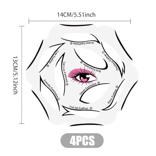 KUYYFDS KUYYFDS Eyeliner Stencil 4 Sheets 10 Models Each Eyeshadow Stencils 6 in 1 Reusable Cat Eye Liner Stickers with Perfect Winged Tip for Eye Makeup Tools