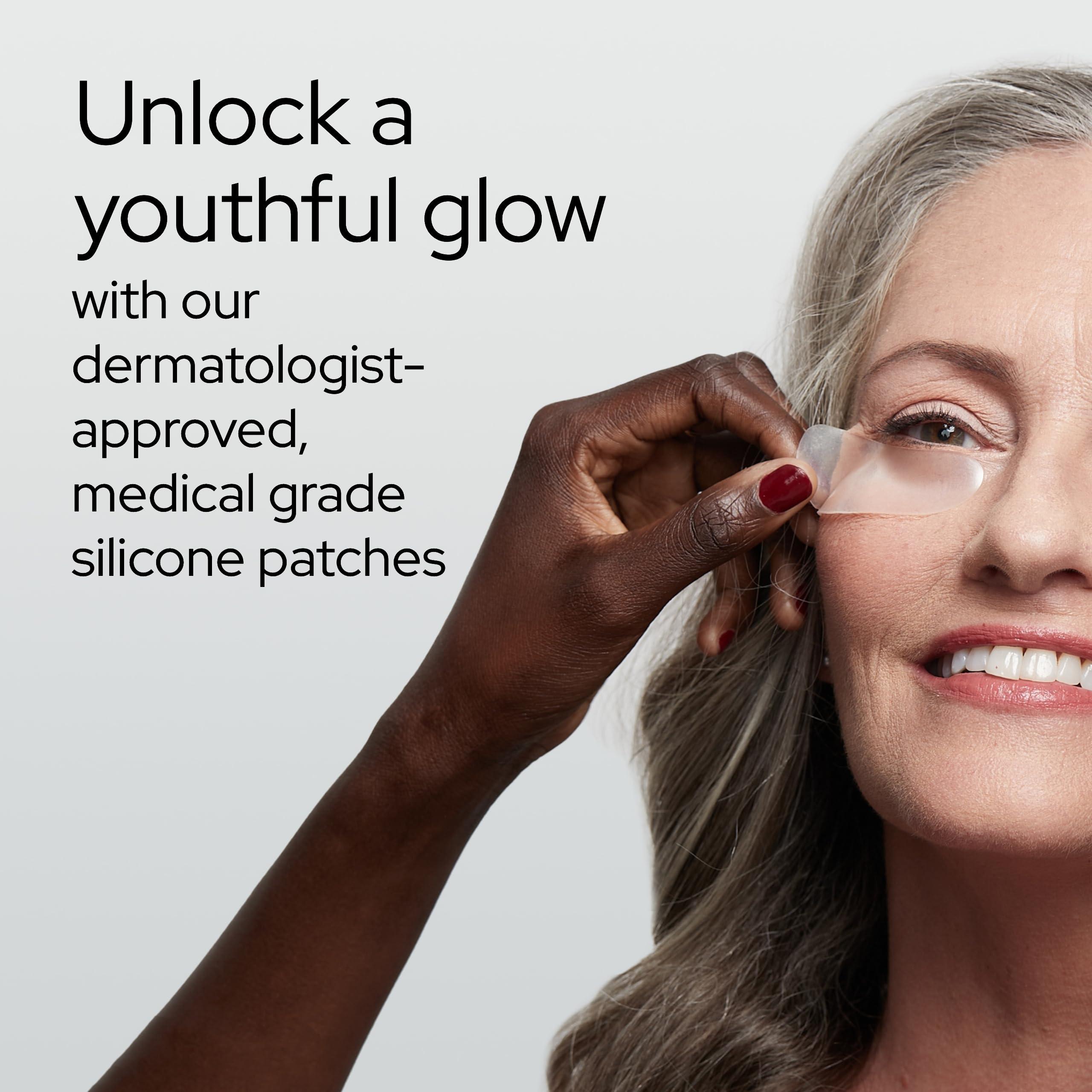 SiO SiO Beauty Eye and Smile Lift Anti-Wrinkle Patches 4 Week Supply - Overnight Under Eye Mask Pads For Dark Circles - Silicone Skin Treatment For Wrinkles