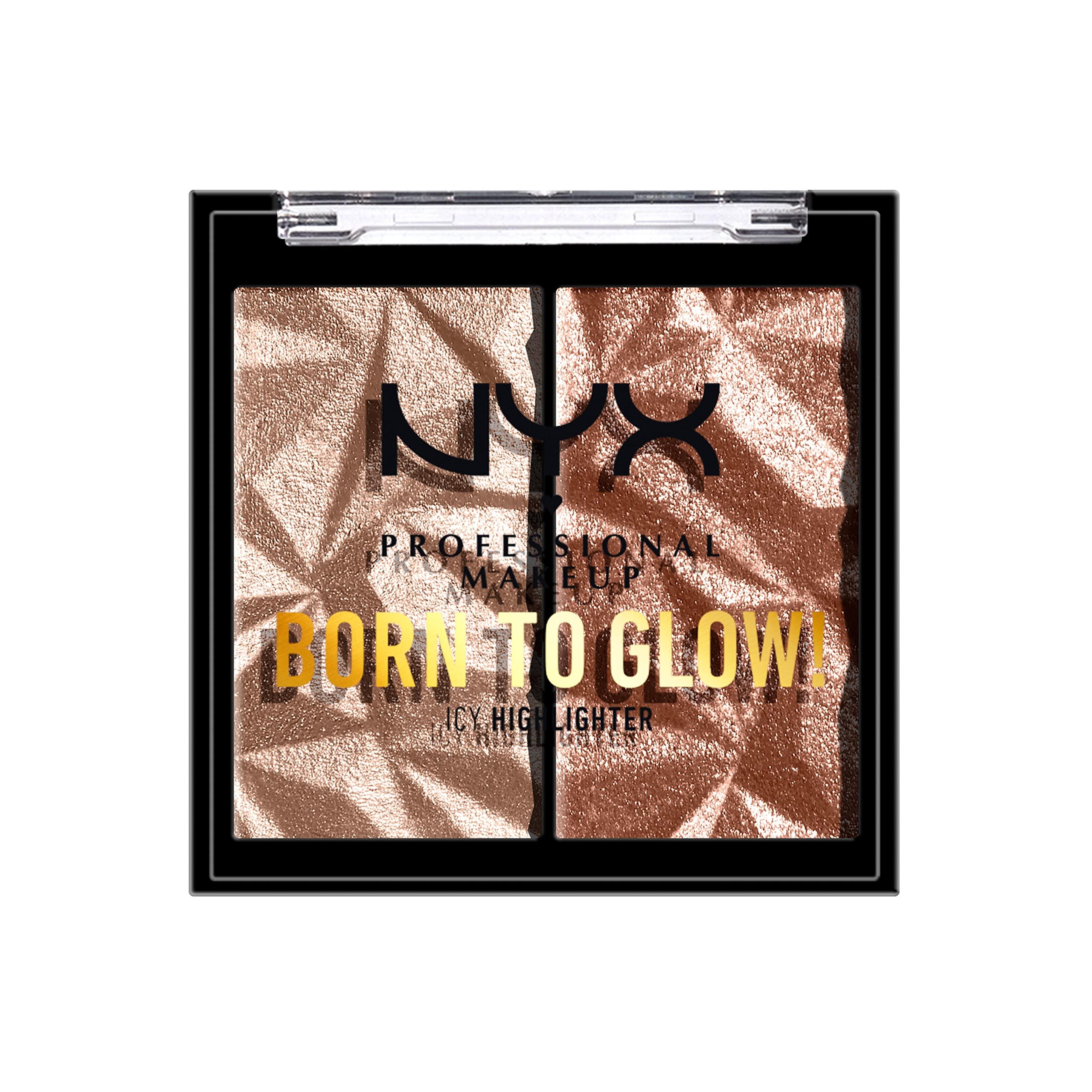 NYX PROFESSIONAL MAKEUP NYX PROFESSIONAL MAKEUP Born To Glow Icy Highlighter Duo - High Key Flex