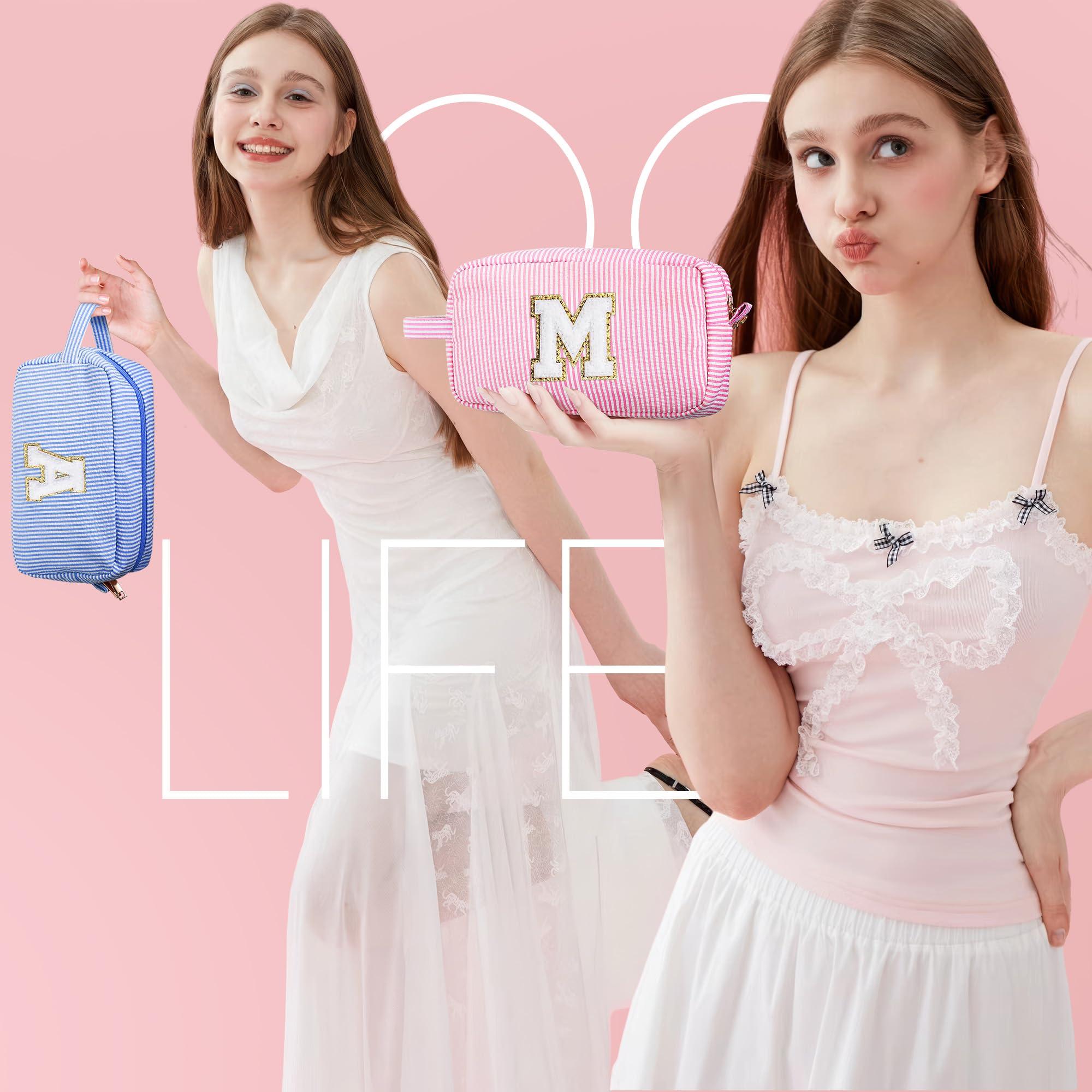 YOOLIFE YOOLIFE Personalized Gifts for Mom - Mom Gifts, Birthday Gifts for Women Mom Grandmother Stepmother, Mother In Law Gifts, Mothers Day Gifts, Mama Gift Idea, Initial Pink Makeup Bag & Tote Bag N