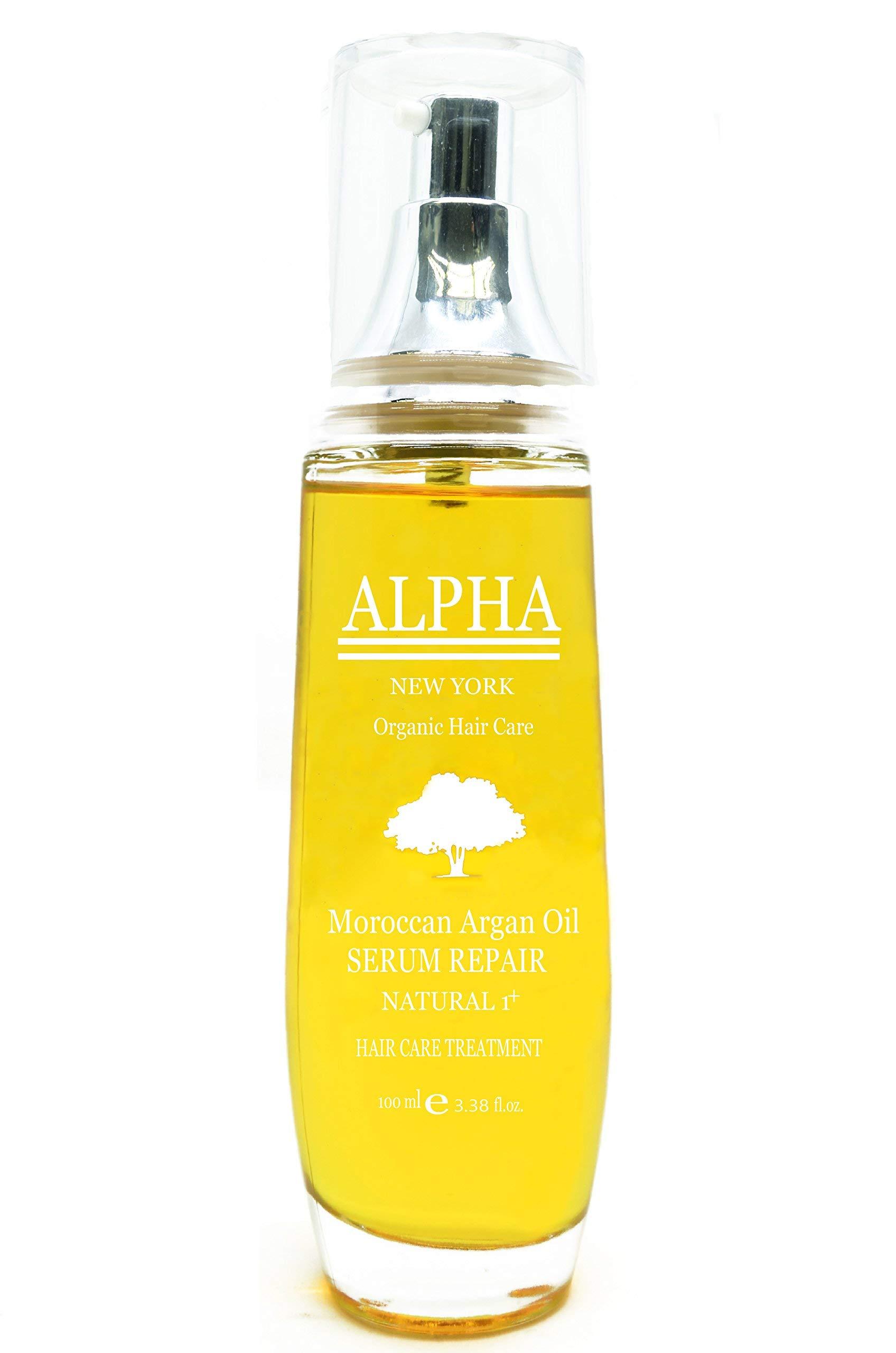 ALPHA NEW YORK Moroccan Argan Oil Serum Organic Hair care by Alpha New York 3.38 Oz