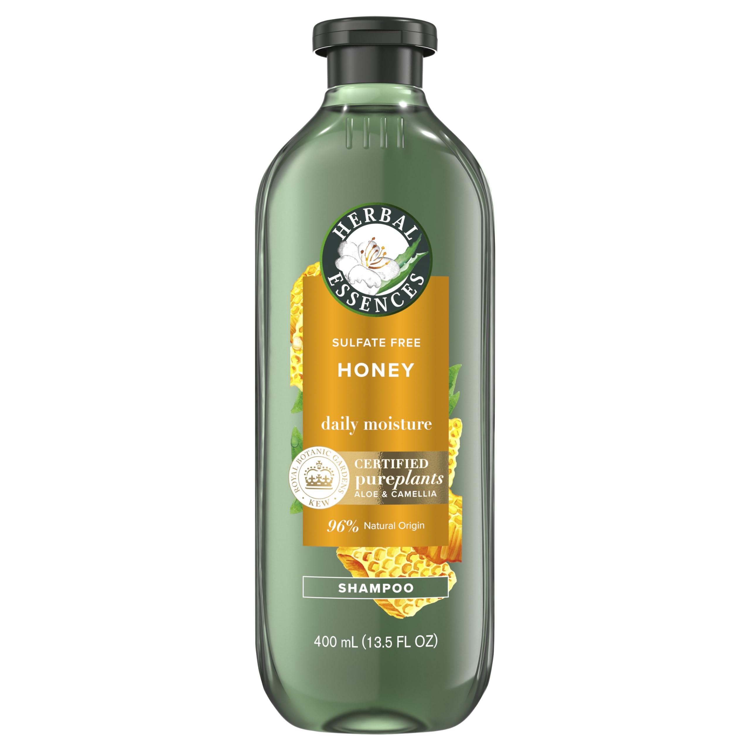 Herbal Essences Herbal Essences Shampoo, 13.5 Fl Oz, Honey Daily Moisture, Sulfate Free, Nourishes, with Certified Camellia Oil and Aloe Vera, For All Hair Types, Especially Dry Hair