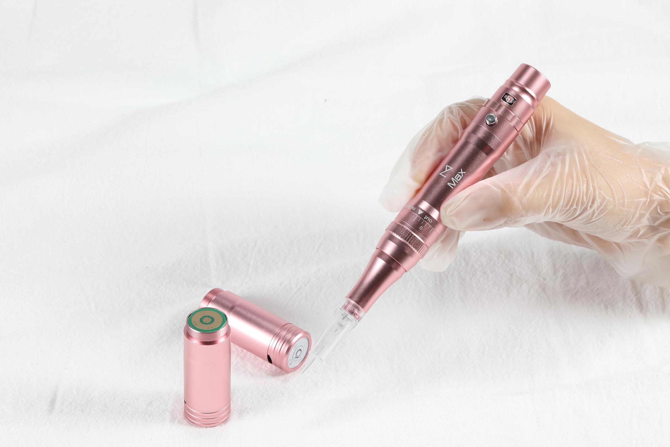 M M Permanent Makeup Machine - Microblading Machine, Eyebrow Tattoo Machine - Microshading, Lip, Ombre Brows Machine - Wireless Machine Kit - Achieve Flawless Results (Pink)