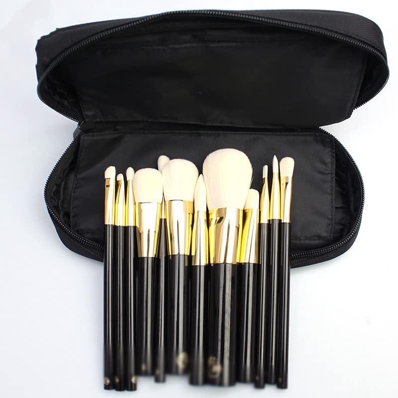 IBDRYKK Professional 12pcs Makeup Goat Hair Brush Set Make Up Brushes with Bag Make Up Brush Tools Kit