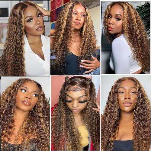 Kiss darling LASHES Jerry Curly Tape In Human Hair Extensions 10inch 100g/40pcs, Chocolate Brown Highlighted to Caramel Blonde Color Curly Hair Seamless, Reusable Tape Hair Extension