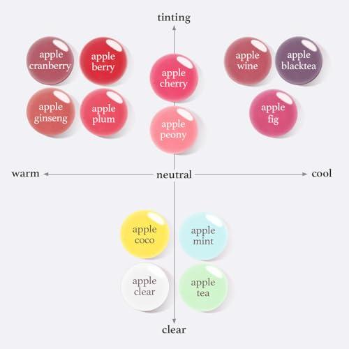 NOONI NOONI Korean Vegan Lip Oil - Appleplum | Lip Stain, Gift, Long-Lasting, Moisturizing, Plumping, Revitalizing for Dry Lips, Waterproof, No Peel Off, Korean Lip Tint 0.12 Fl Oz