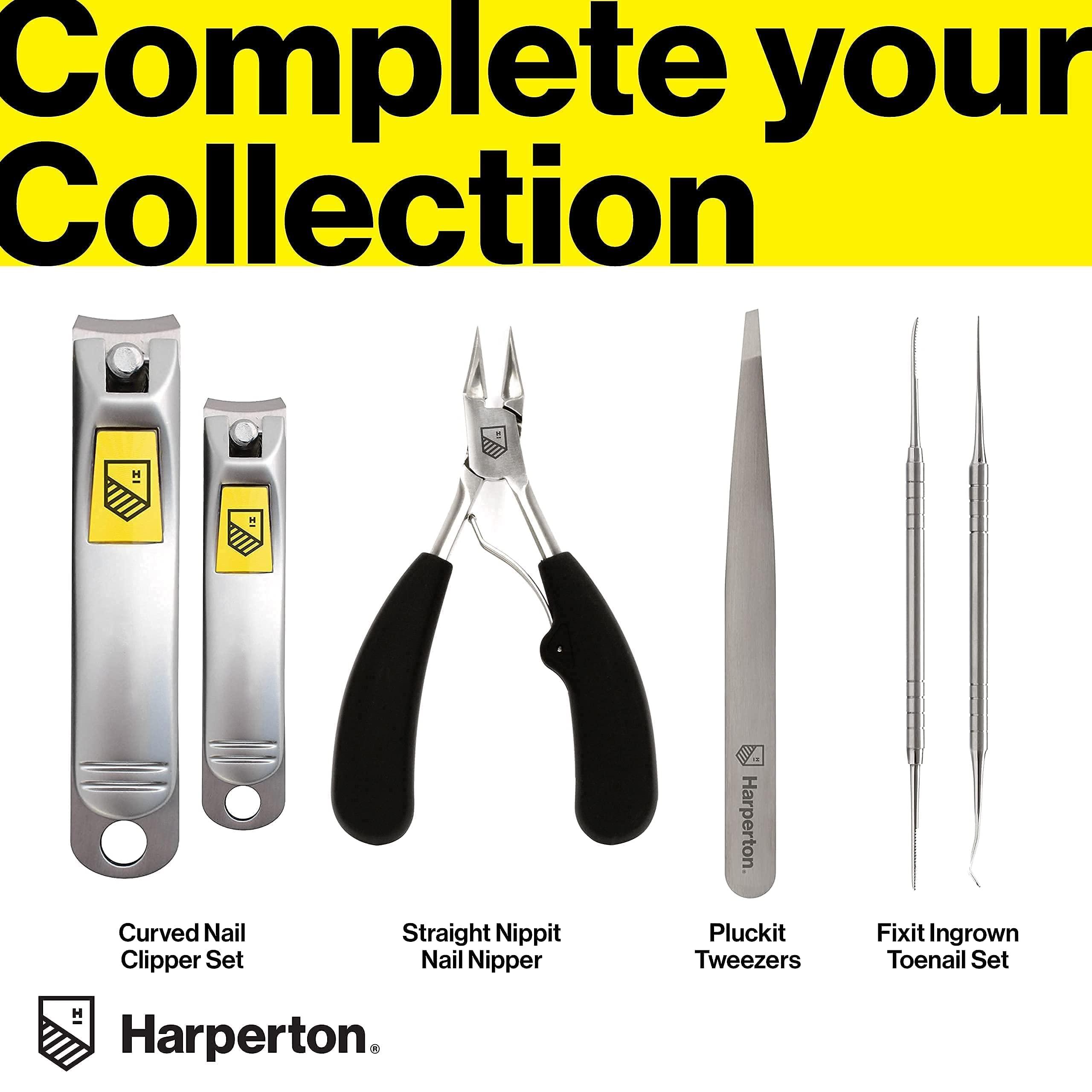 Harperton Nail Clippers Set - Ultra Sharp, Sturdy, Stainless Steel Fingernail & Toenail Clipper Cutters with Nail File - Silver