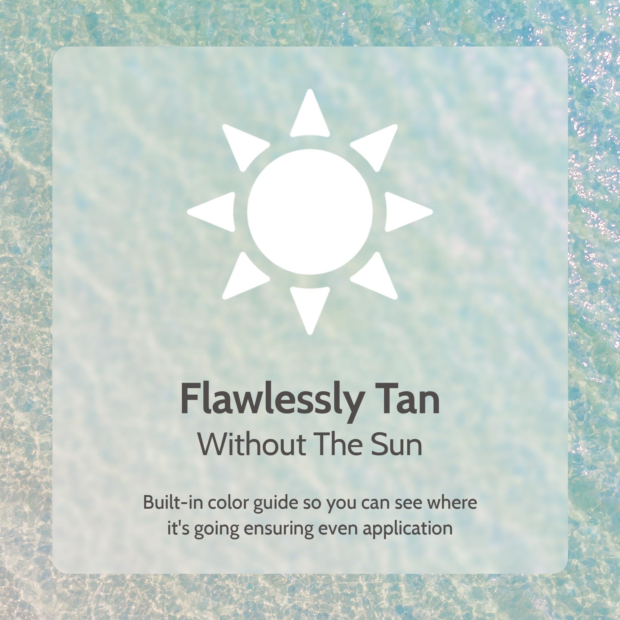 Fake Bake Fake Bake Flawless Darker Self-Tanning Liquid Streak-Free, Long-Lasting Natural Glow For All Skin Tones - Sunless Tanner Includes Professional Mitt For Easy Application, Black Coconut Scent - 6 oz