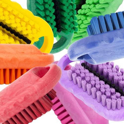 SPARTA SPARTA Nail Scrub Brush Commercial-Grade, Heavy-Duty Hand and Fingernail Brush with Stiff Bristles for Gardeners, Mechanics, And Foodservice Personnel, Plastic, 5 Inches, Tan