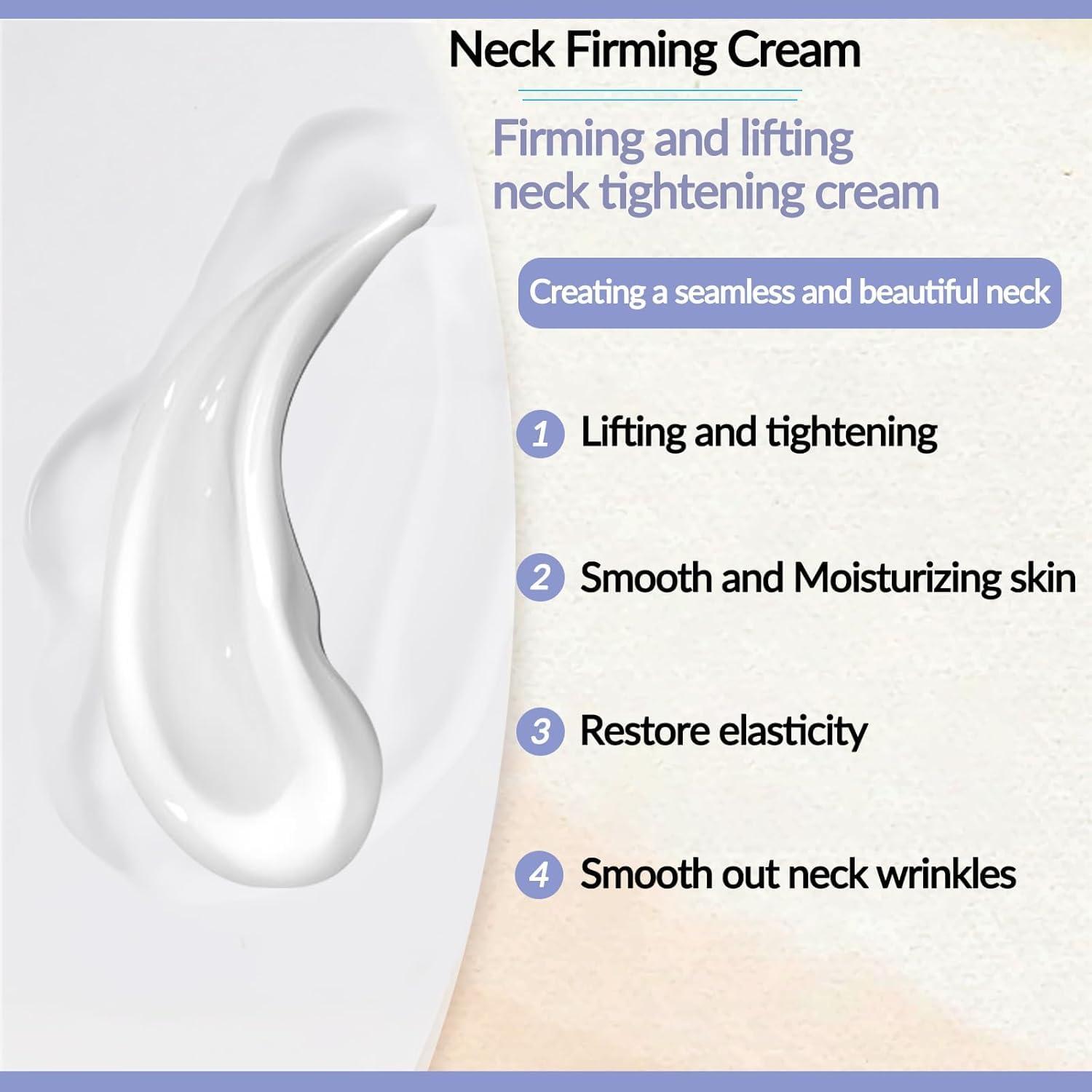 Hywestger Neck Firming Cream, Tighten and Lift Neck Cream, Anti-Aging Neck Creams for Tightening Sagging Skin and Hydrating, Help Reduce Fine Lines & Wrinkles - 1.7 oz