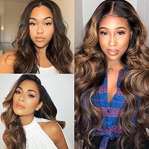 Beauty Forever Beauty Forever Ombre Highlight Brazilian Body Wave Virgin Hair 3 Bundles 14 16 18 Inch,Ombre Blonde Remy Human Hair Wavy Weaves Hair Extentions Color FB30