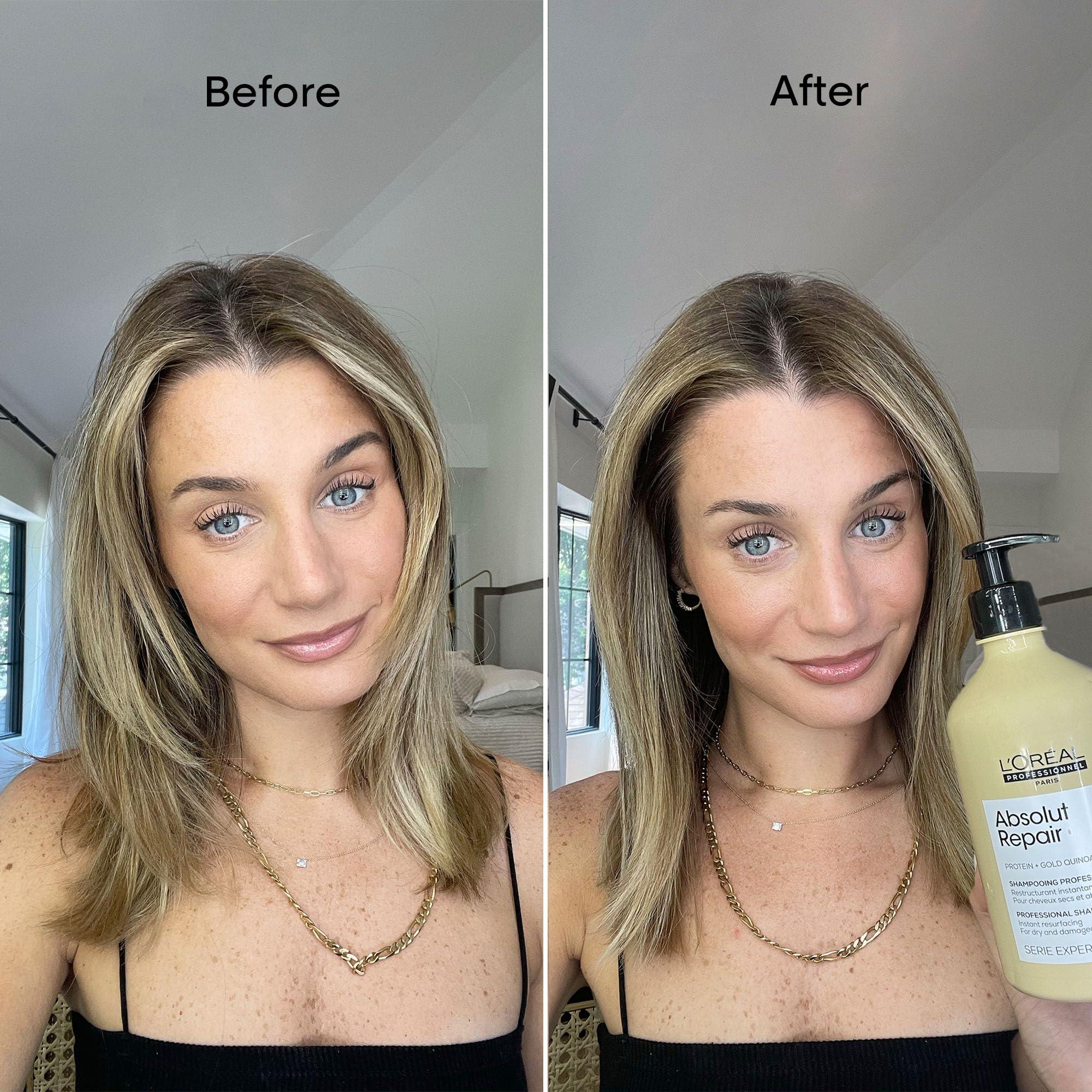 L'OREAL PROFESSIONNEL PARIS L\'Oreal Professionnel Absolut Repair Shampoo, Conditioner & Hair Mask Set - Protein Hair Treatment For Dry, Damaged Hair, Repairs Damage & Provides Shine With Quinoa & Proteins