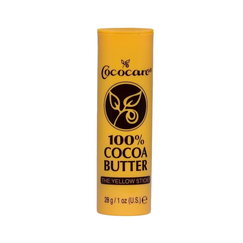 COCOCARE Cococare 100% Cocoa Butter Stick - All-Natural Cocoa Butter Emollient for Ultimate Skin Hydration & Protection - The Yellow Stick - (1 Count)