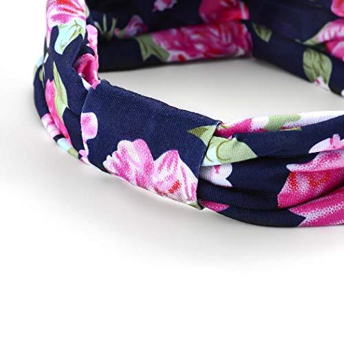 Bohend Bohend Boho Button Headband Wide Stretchy Daily Use Knotted Headwear Sport Athletic Yoga Gym Hair Accessories for Women and Girls(3pcs) (J)