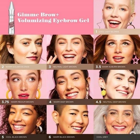 Benefit Benefit Cosmetics Mini Gimme Brow+ Tinted Volumizing Eyebrow Gel # 3 Neutral Light Brown 0.03 OZ (IMAGE OF PRODUCT DIFFERS FROM THE ONE POSTED AS THIS IS A SAMPLE PRODUCT)