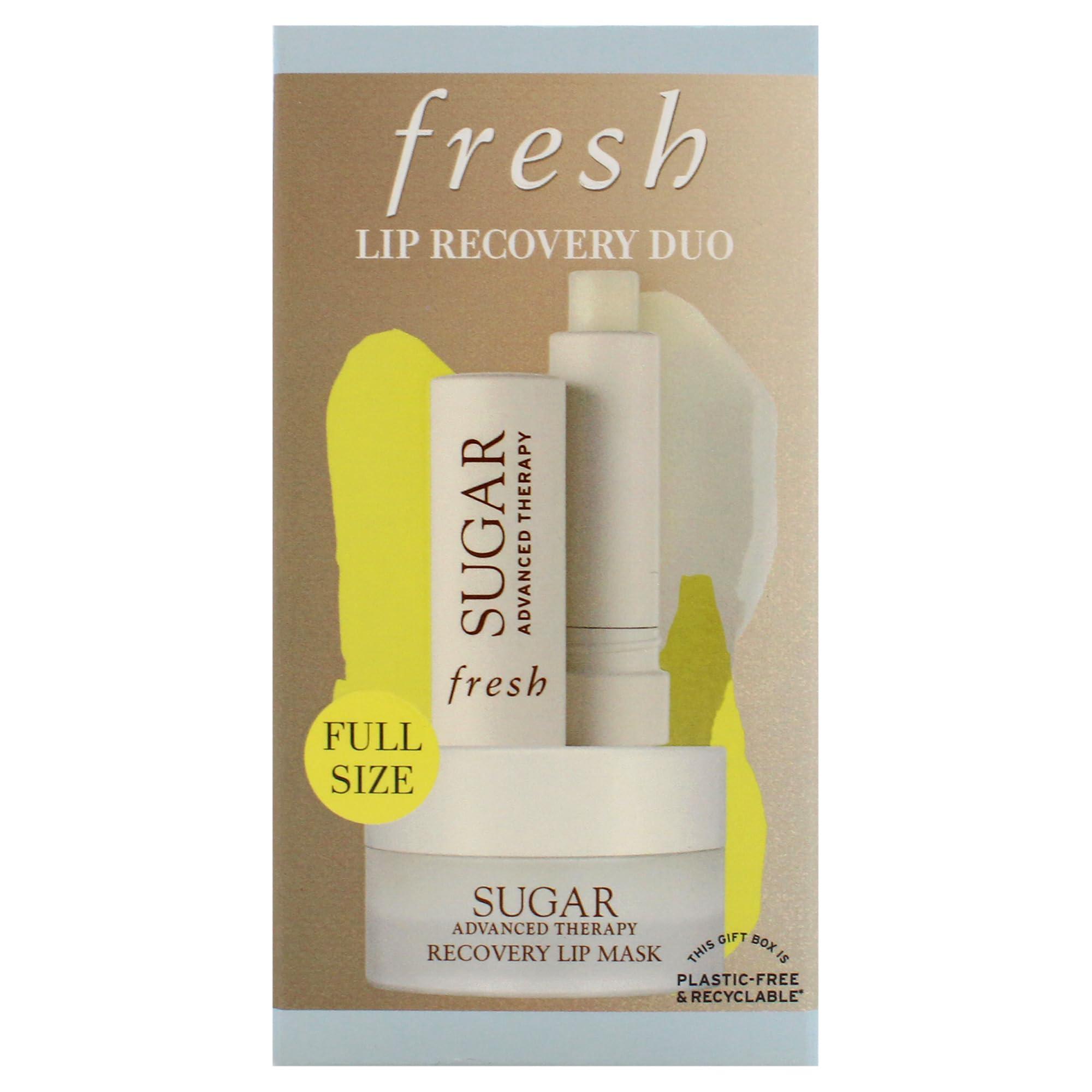 Fresh Lip Recovery Duo by Fresh for Women - 2 Pc 0.07oz Sugar Advanced Therapy Lip Treatment, 0.35oz Sugar Advanced Therapy Recovery Lip Mask