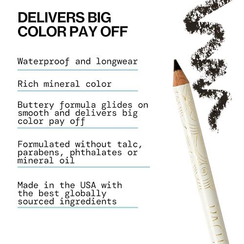 Pacifica Pacifica Eyeliner  Water-Resistant Eyeliner Pencil, Easy-Glide for Dark & Black Hair, Vegan & Cruelty-Free, 0.04 oz (Shade Jet Black)