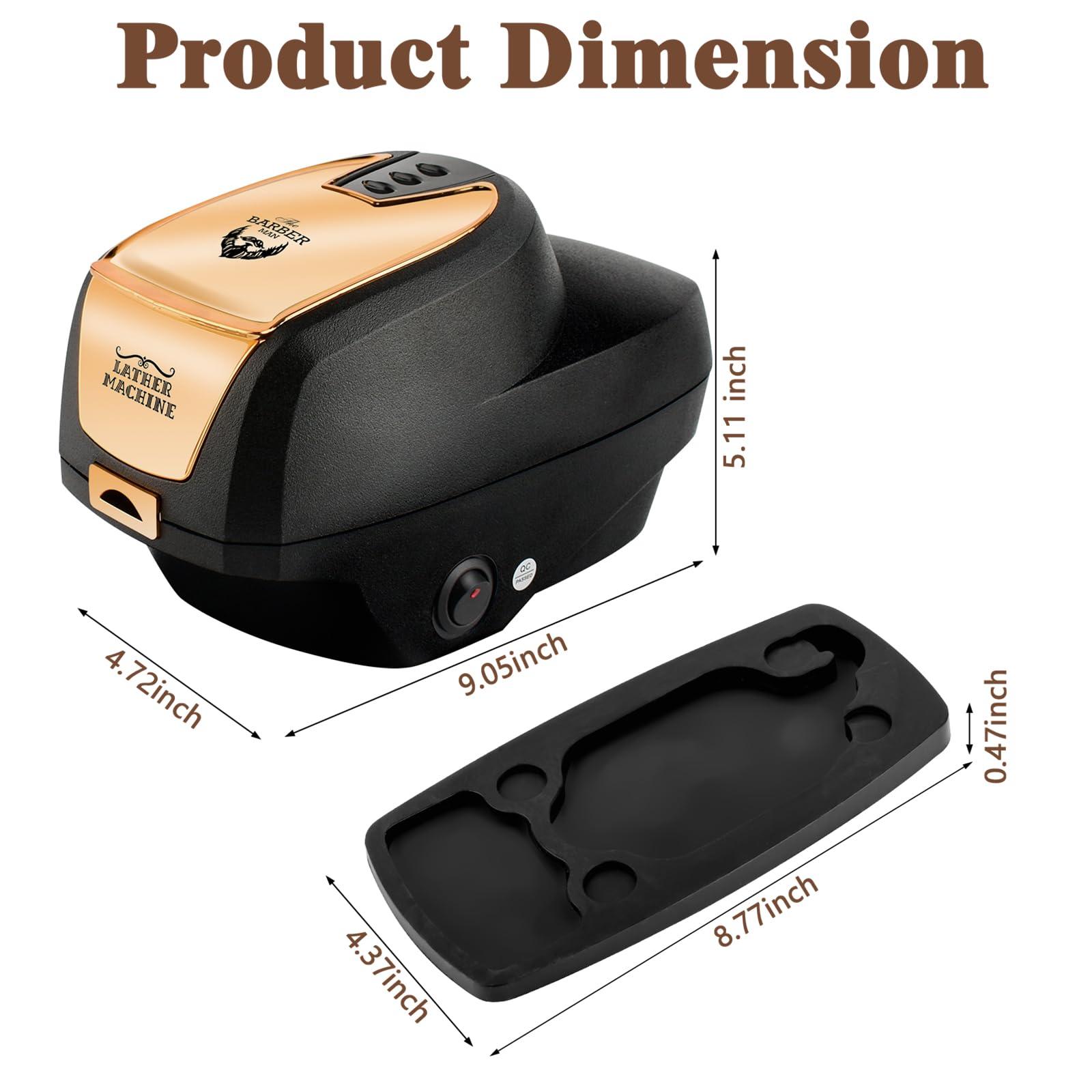 YCCOKJJ Professional Hot Lather Machine for Shaving, Barber Shop Heated Beard Cream Dispenser with 260ML Lather Container, Household Lather Warmer Machine, Father\'s and Birthday Gift for Men