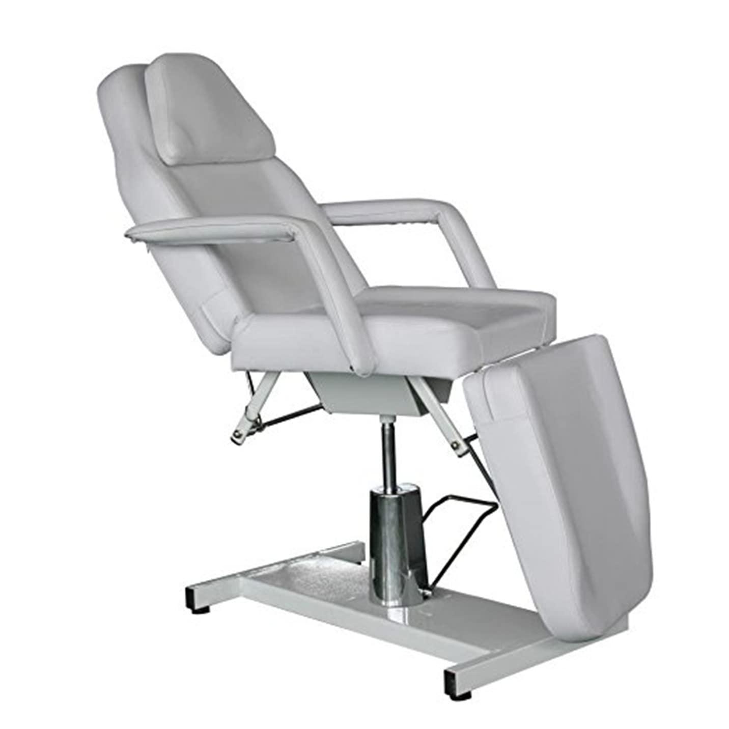 Funnylife Funnylife White Beauty Bed Massage Table Bed Chair White Leather Cover for Barber Face Beauty Updated Facial Beds and Tattoo Chairs