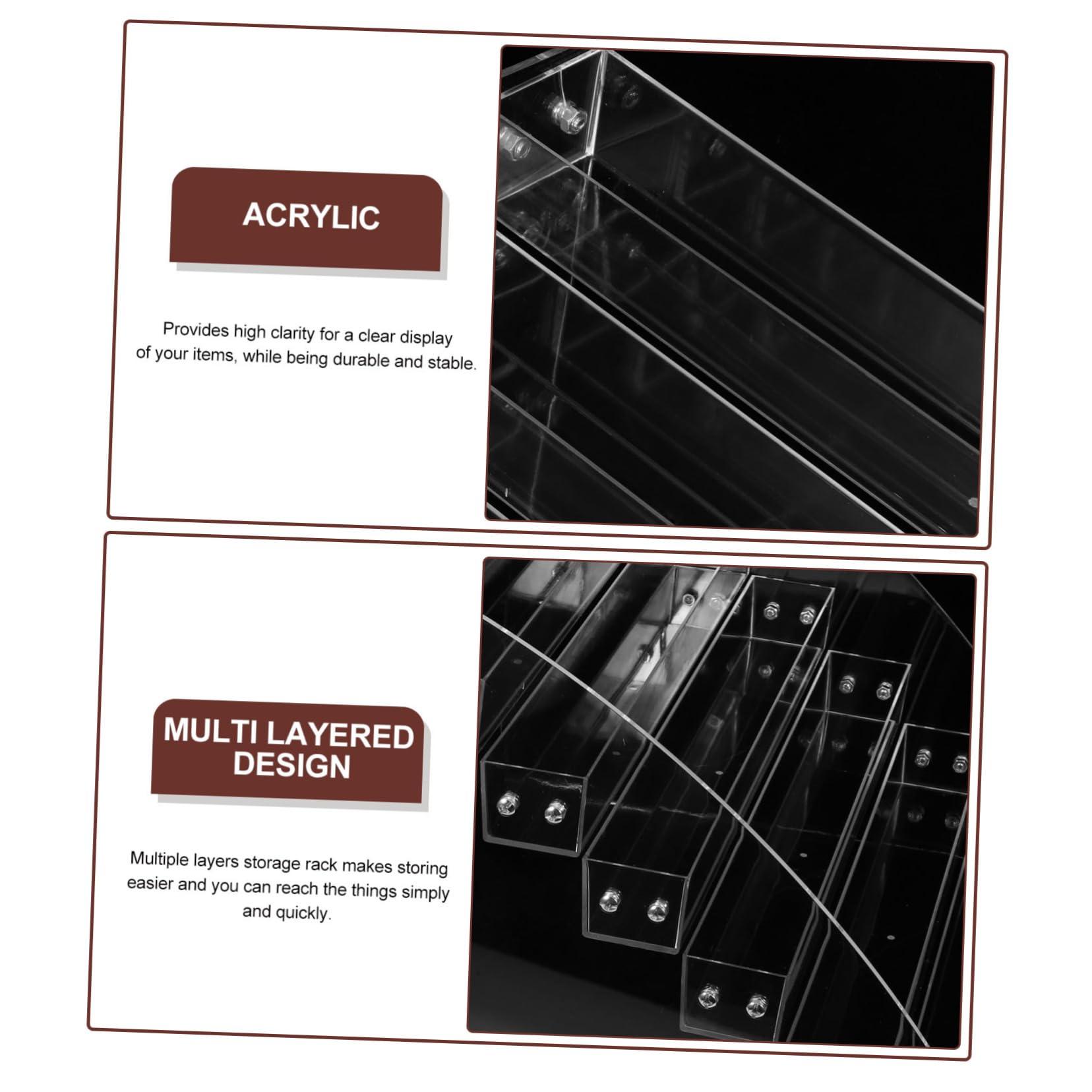 OHPHCALL OHPHCALL Lipstick Nail Polish Display Rack Acrylic 7-Layer Storage Modern Makeup Organizer