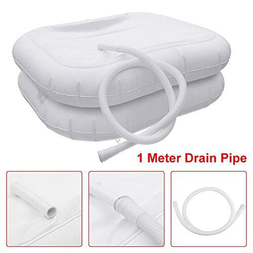 LIUsj JUNST Inflatable Sink Wash Basin Inflatable Shampoo Basin Tub Portable Hair Washing Bowl with Pillow for The Elderly, Disabled, Bedridden and Handicapped in Bed Washing Hair