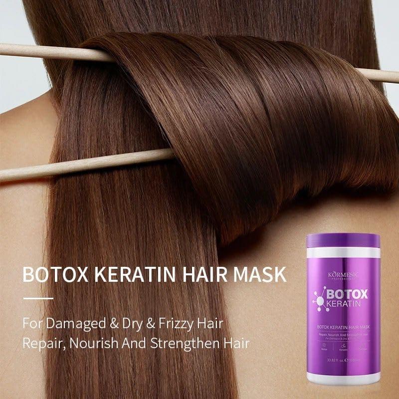 Kormesic Botox Keratin Hair Mask, 33.82 fl. oz, Damage Repair Treatment for Dry & Frizzy Hair Professionals choice