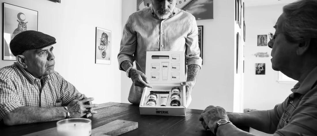 Imperial Barber Imperial Barber Travel Assortment/Gift Set Men\'s Traveling Hair Style -Classic, Fiber, Gel & Blacktop Pomade, Matte Pomade Paste, Freeform Cream, Comb