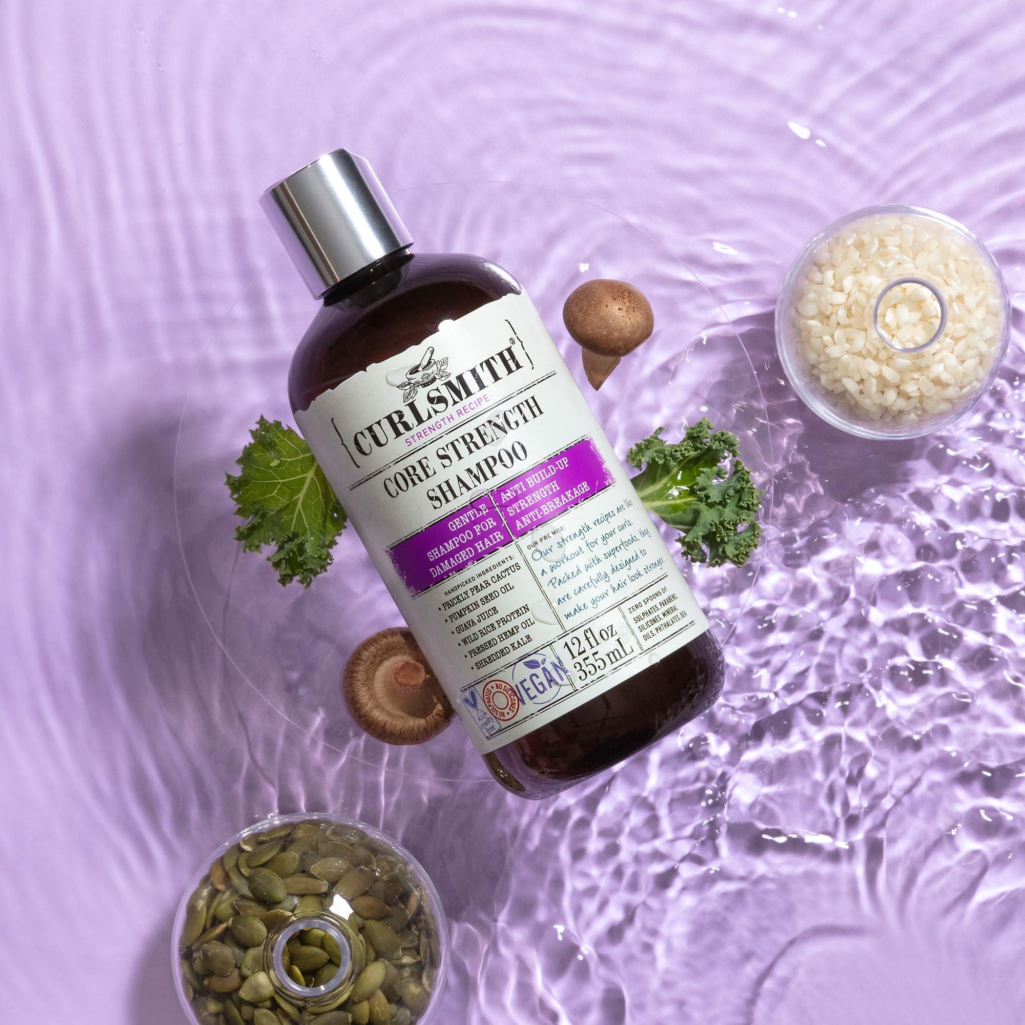 CURLSMITH CURLSMITH – Core Strength Shampoo, Gentle Protein-Rich for Frequent Use (32 fl oz)