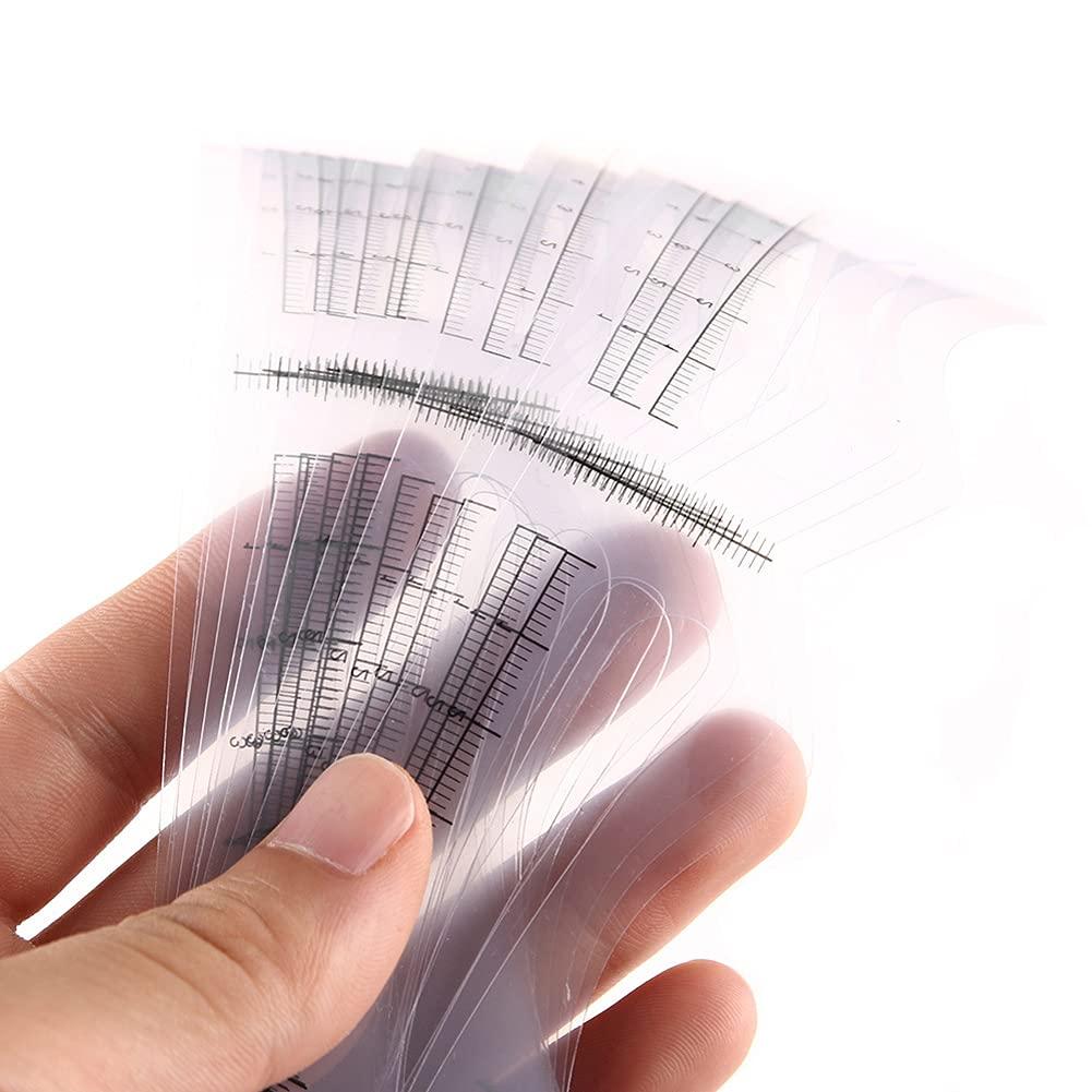 esowemsn A Set of Eyebrow Stencils Kit with a Black Strap 12 Pieces Eyebrow Shaping Tool 12 Styles Eyebrow Shaper Kit Makeup Tools for Eyebrows