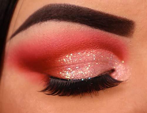 LA Splash LA Splash Cosmetics Loose Glitter Rose Pink Eyeshadow Champagne Metallic Powder for Lips/Hair/Nail/Body - Crystallized Glitter (Cali Rose)