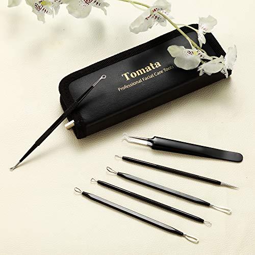 Tomata Blackhead Remover Pimple Popper Tool Kit - (6 Piece Kit) - Professional Stainless Pimples Comedone Extractor Removal Tool