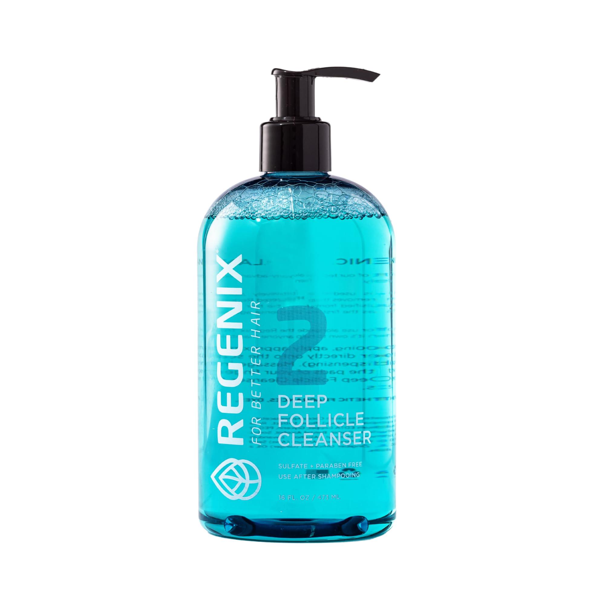 Regenix Regenix Deep Follicle Cleanser for Hair Thinning, Dandruff & Itchy Scalp, Removes Debris & Product Build-up for Cleaner, Healthier Scalp, Use 3x a Week, 16 Fl Oz