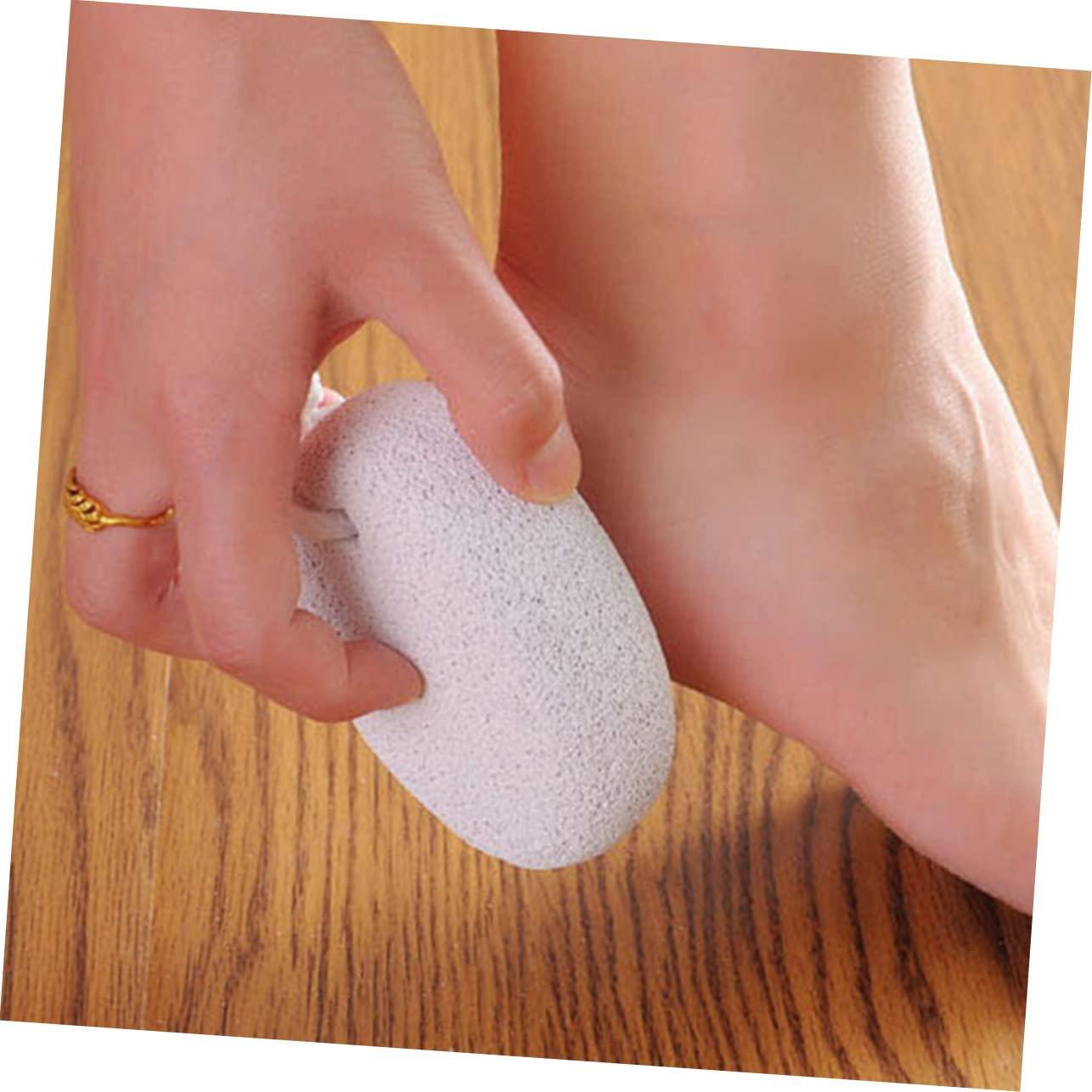 NOLITOY NOLITOY 3pcs Razor Blade Scraper Pedicure Tools for Feet Pumice Stone Foot File Foot Pedicure Tools Pumus Stone Hard Skin File Feet Rasp Remover Foot Rasp Tool Scrubber Clean White