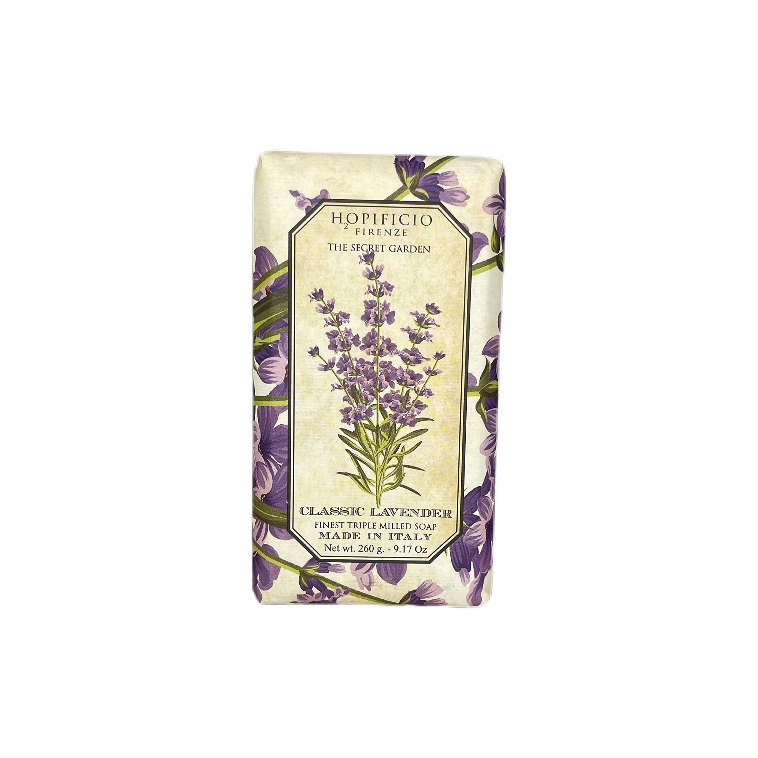 Hopificio Hopificio Classic Lavender Handmade Soap. Finest Milled All-Natural Bar Soap, Moisturizing & Brightening. Suitable for Hand, Face & Body 9.17 Oz