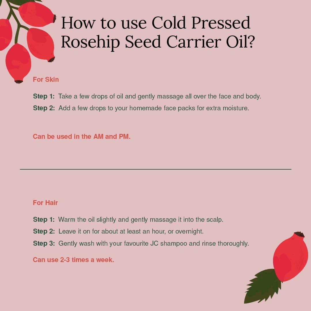 RUP RUP Rosehip Seed Oil, 30ml, Pro-Vitamin A Rich 100% Certified Organic Cold Pressed Carrier Oil for Face, Oil for Curly Hair, Body Oil for Women and Men (Vegan)