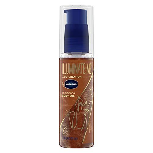Vaseline Vaseline Illuminate Me Shimmering Body Oil Created for Melanin Rich Skin, Illuminates Skin with Finishing Touch of Shimmer for Glowing Skin 3.3 oz