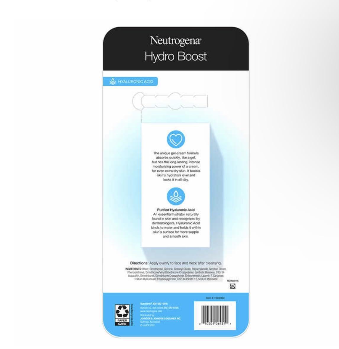 ATOTOP Neutrogena Hydro Boost Gel- Cream Extra - Dry, 1.7 oz, 2- pack