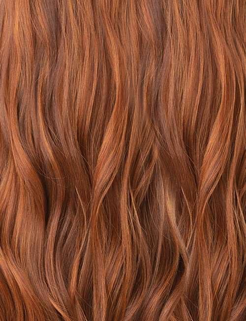 Outre Outre - 5X5 Lace Closure Wig - Human Hair Blend - Natural Yaki 14\" (GINGER AUBURN)