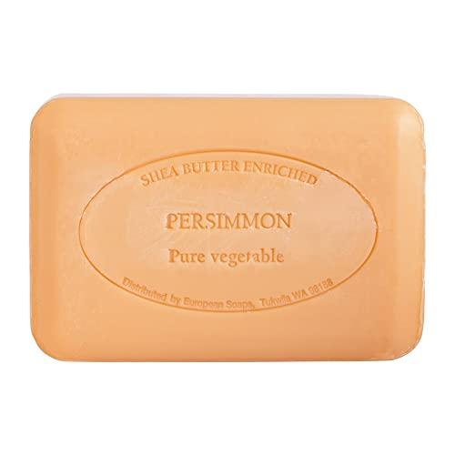 Pre de Provence Pre de Provence Artisanal Soap Bar, Enriched with Organic Shea Butter, Natural French Skincare, Quad Milled for Rich Smooth Lather, Persimmon, 8.8 Ounce
