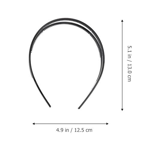 minkissy minkissy 2pcs Toothed Headbands Plastic Hair Band Anti-slip Hair Hoop Daily Headpiece for Women Girls