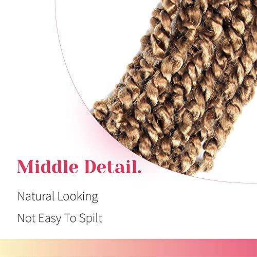 BOHOBABE The BOHOBABE 36 Inch Pre-twisted Passion Twist Hair 8 Packs Super Long Pre-looped Crochet Passion Twist Braiding Hair Soft Bohemian Twists (27#)