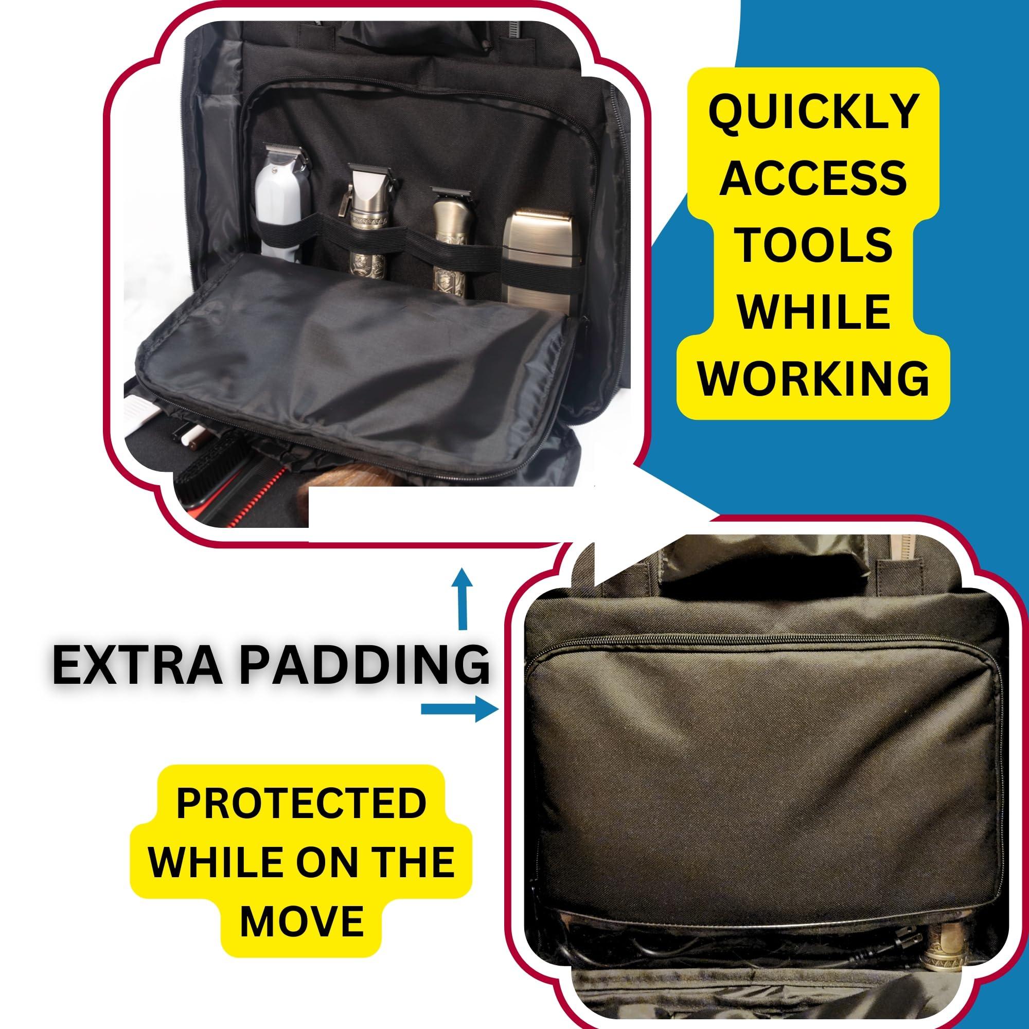 Smart Barber Smart Barber XL Barber Bag & Barber Backpack for Clippers, Tools & Supplies  Padded Tool Compartment, Durable, Easy-Clean, Water-Resistant Case for Traveling Stylists & Groomers