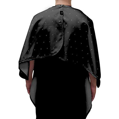 Barber Strong Barber Strong The Barber Cape, Hair Repelling and Static-Reducing Material, Flexible Elastic Neckband for Comfort, Water Resistant Fabric, Oversized for Complete Coverage - Black Shield
