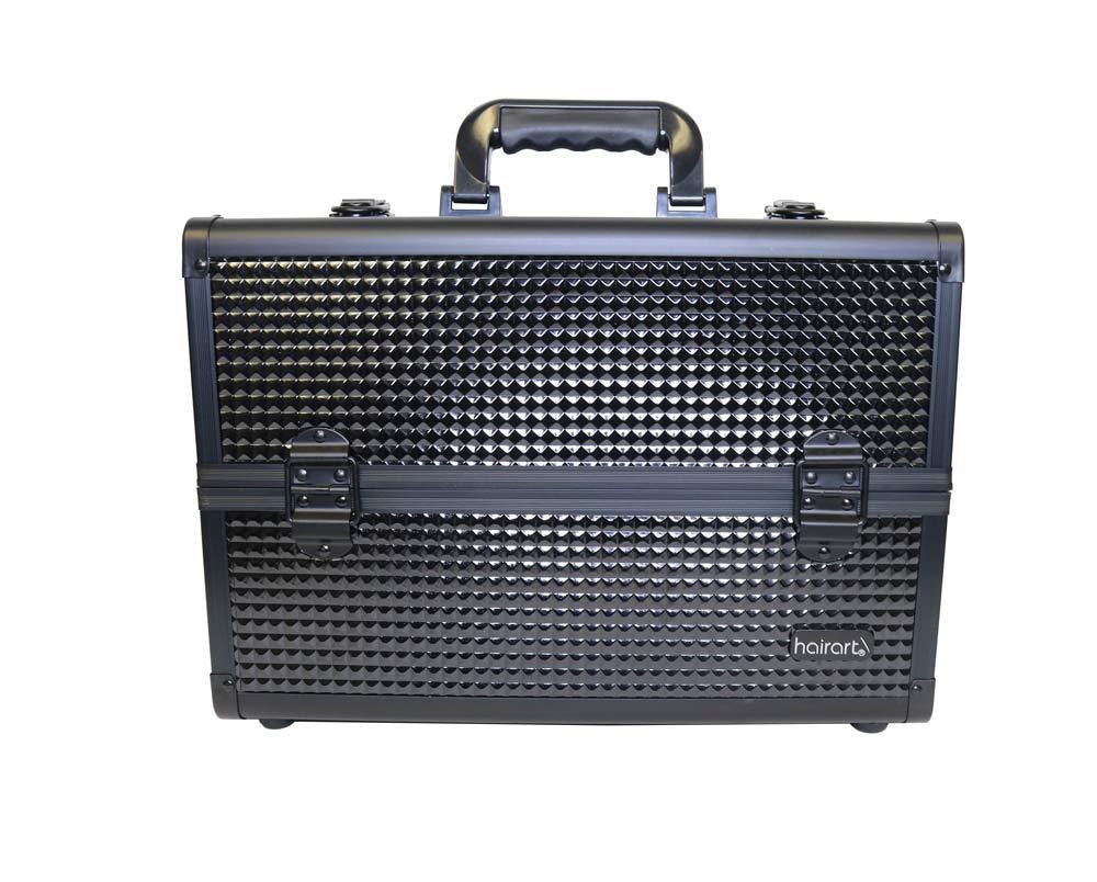 Hair Art HAIRART Black Makeup Case/Beauty Organizer (Aluminum)