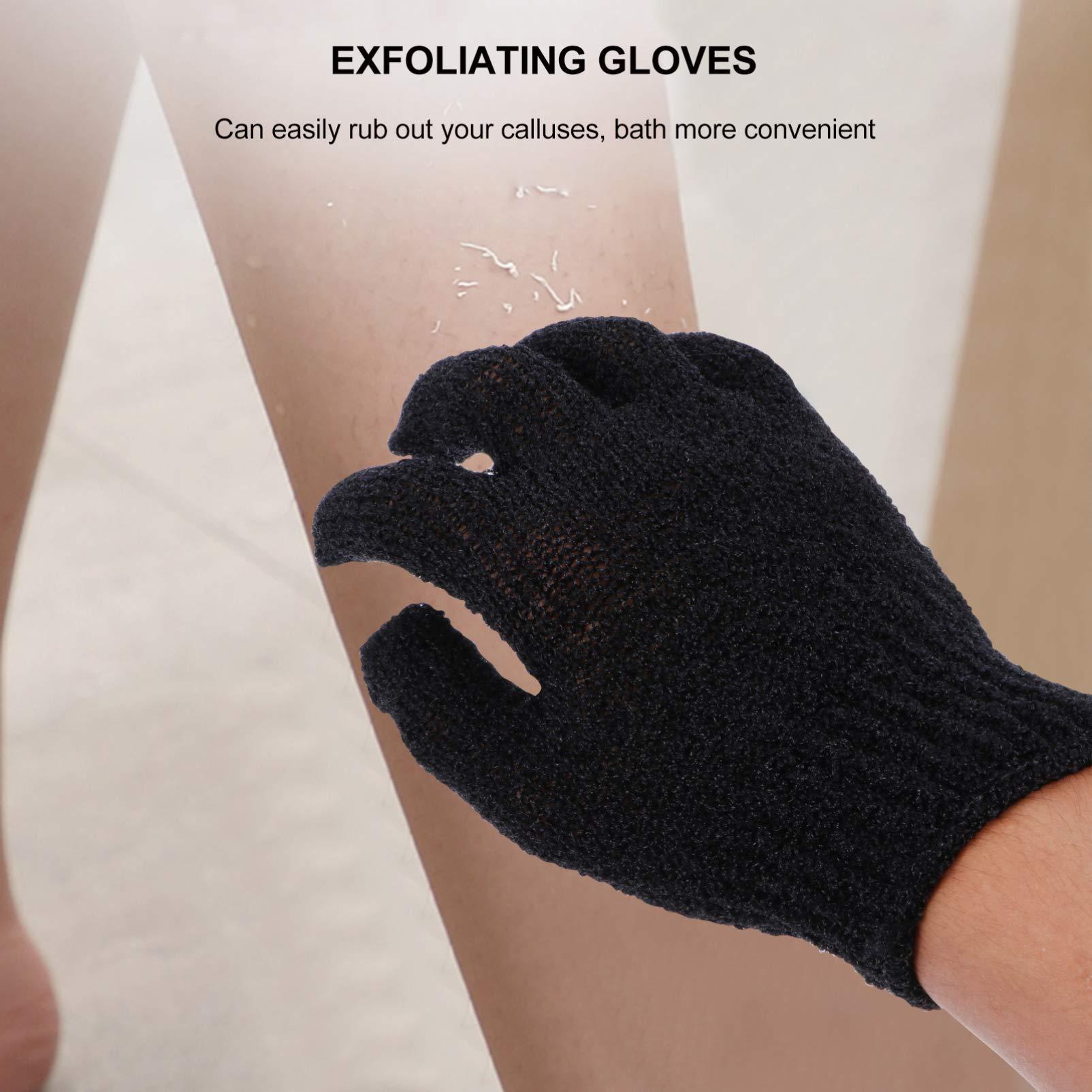 Healifty 4 Pairs Back Scrub Gloves Exfoliating Mitt Shower Gloves Exfoliating Gloves Exfoliating Sponge Shower Scrub Gloves Mens Exfoliating Shower Mitt Dead Spa Polyester Man